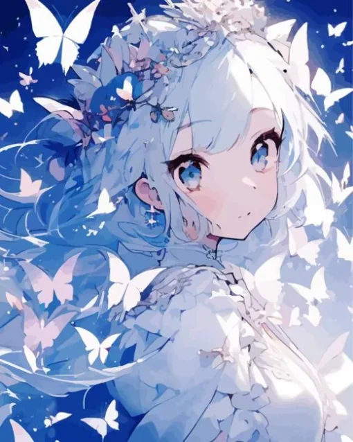 Anime Butterfly Bride Diamond Painting
