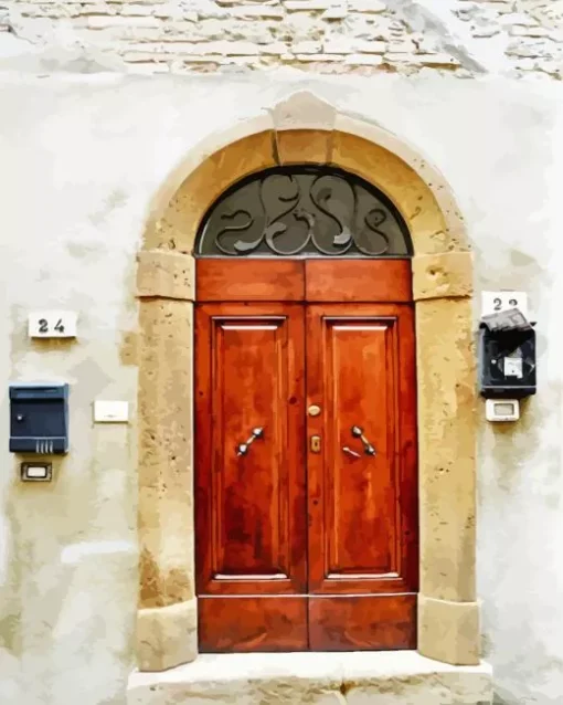 Anntique Brown Door Diamond Painting