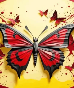 Black And Red Butterfly Art Diamond Painting
