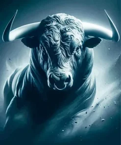 Black and White Bull Diamond Painting