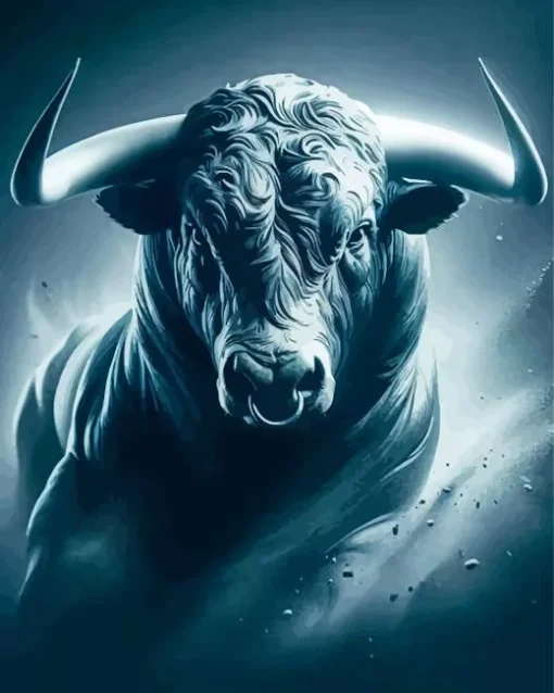 Black and White Bull Diamond Painting