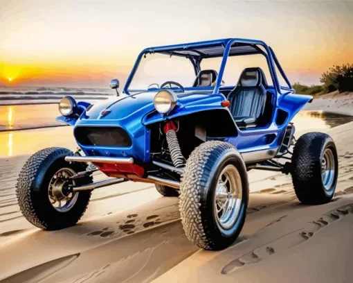 Blue Buggy Diamond Painting