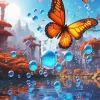 Bubbles Butterfly Diamond Painting
