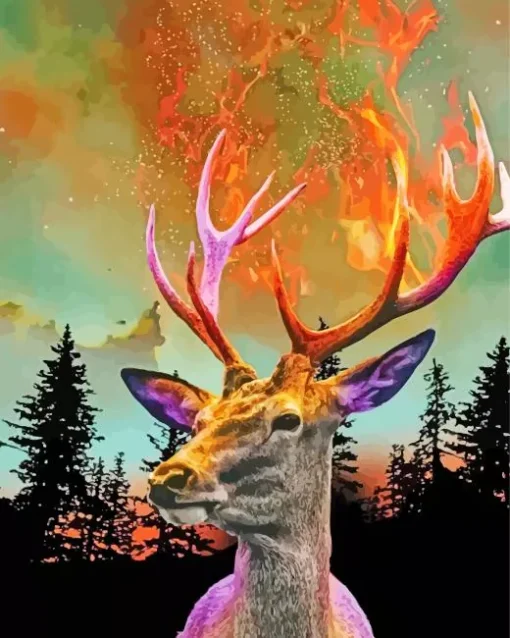 Bunring Buck Antlers Diamond Painting