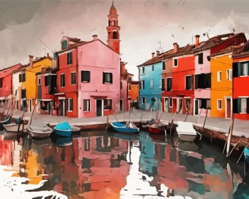 Burano Italy Diamond Painting