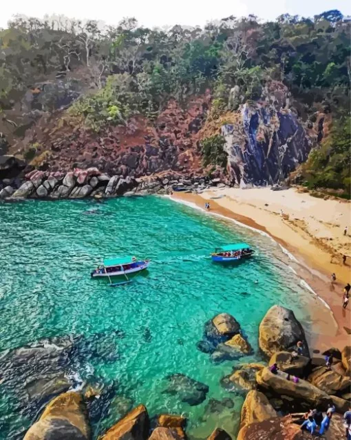 Butterfly Beach Goa India Diamond Painting