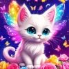 Butterfly Cat Diamond Painting