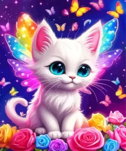 Butterfly Cat Diamond Painting