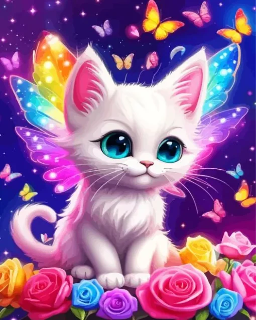 Butterfly Cat Diamond Painting
