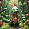 Caiman Santa Diamond Painting