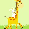 Cartoon Bunny And Giraffe Diamond Painting