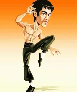 Cartoon Bruce Lee Diamond Painting
