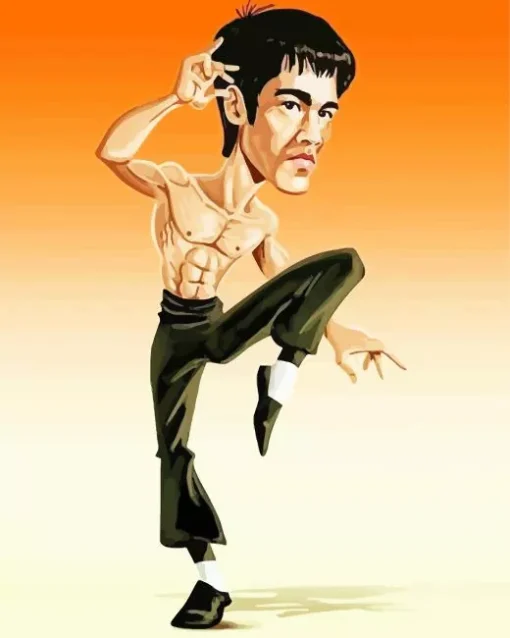 Cartoon Bruce Lee Diamond Painting