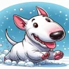 Cartoon Bull Terrier Puppy Diamond Painting