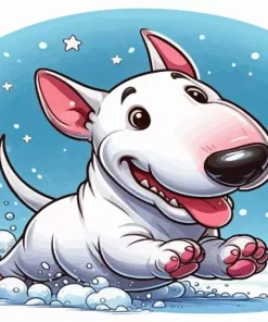Cartoon Bull Terrier Puppy Diamond Painting