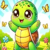 Cartoon Butterflies And Turtle Diamond Painting