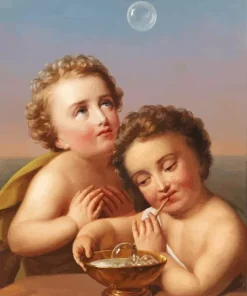 Children Blowing Bubbles Diamond Painting