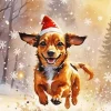 Christmas Brown Chiweenie Diamond Painting