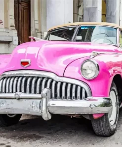 Classic Pink Buick Diamond Painting
