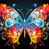 Colorful Abstract Butterfly Art Diamond Painting
