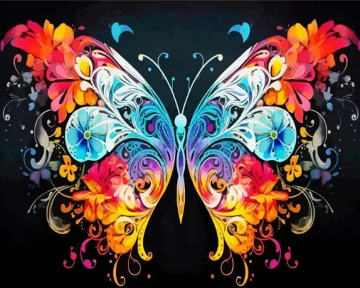 Colorful Abstract Butterfly Art Diamond Painting