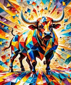 Colorful Abstract Bull Diamond Painting