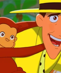 Curious George Royal Monkey Diamond Painting
