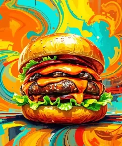 Delicious Burger Diamond Painting