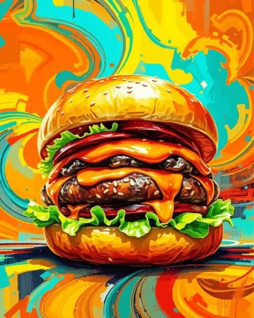 Delicious Burger Diamond Painting