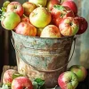 Fresh Apples Bucket Diamond Painting
