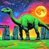 Giant Green Brontosaurus Diamond Painting