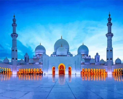 Grand Bur Dubai Masjid UAE Diamond Painting