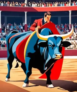 Illustration Bull And Matador Diamond Painting