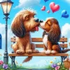 Lovely Brown Puppies Diamond Painting