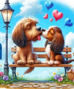 Lovely Brown Puppies Diamond Painting