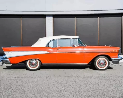 Orange Buick Bel Air Diamond Painting