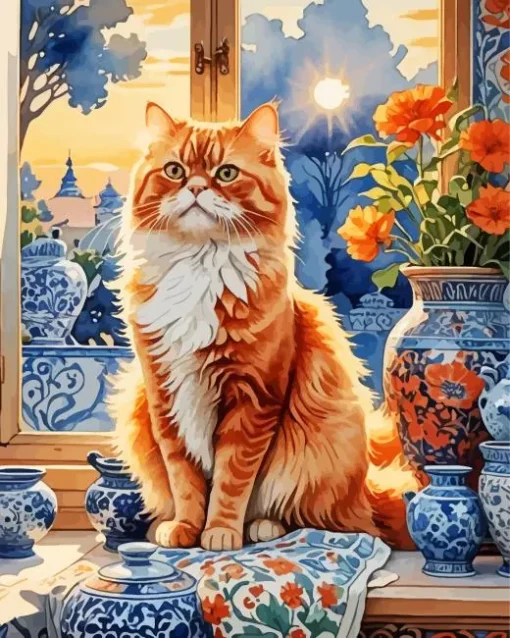 Persian Cat Art Diamond Painting
