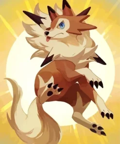 Pokemon Lycanroc Diamond Painting