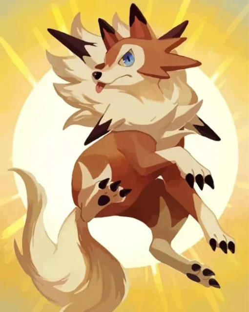 Pokemon Lycanroc Diamond Painting