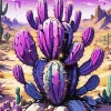 Purple Cactus Diamond Painting