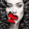 Red Butterfly On Lips Diamond Painting