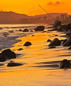Sunset Butterfly Beach Montecito Diamond Painting
