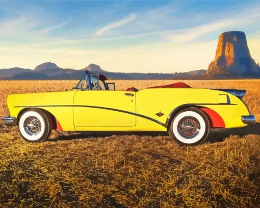 Yellow Buick Skylark Diamond Painting