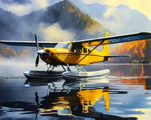 Yellow Bush Plane Diamond Painting