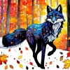 Aesthetic Black Fox Art Diamond Painting