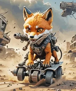 Aesthetic Fox Mad Art Diamond Painting