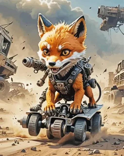 Aesthetic Fox Mad Art Diamond Painting