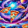 Aesthetic Pizza Space Art Diamond Painting
