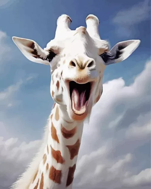 Albino Giraffe Diamond Painting