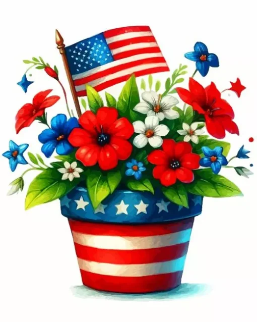 American Flower Plant Diamond Painting